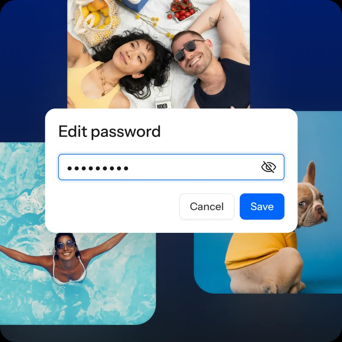Password-protected photo album sharing